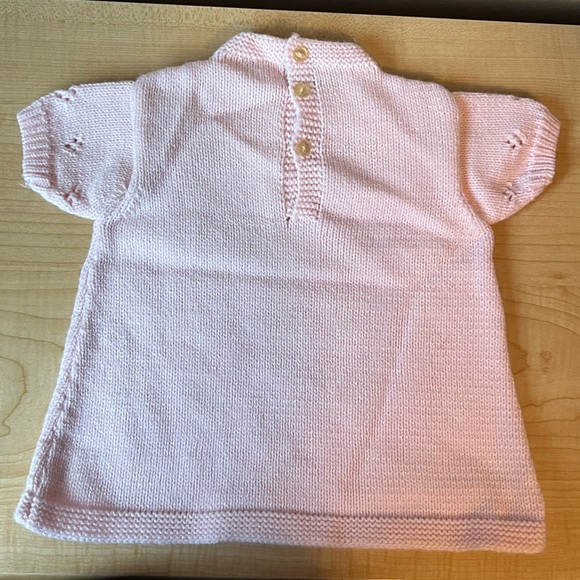 Joseph Magnin Made in Italy Baby girl pink knit set top and bottom - Picture 4 of 17
